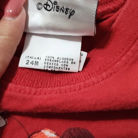Vintage Walt Disney World Red Minnie Mouse T-Shirt 24m - Picture 4 of 4